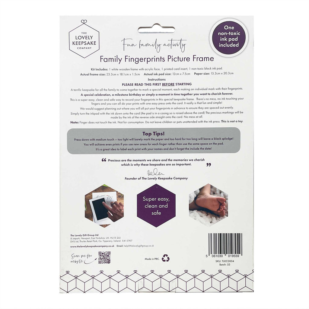 Family Fingerprints Picture Frame - Baby&More