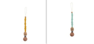 Beech & Silicone Dummy / Pacifier Clip