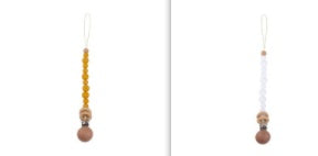 Beech & Silicone Dummy / Pacifier Clip