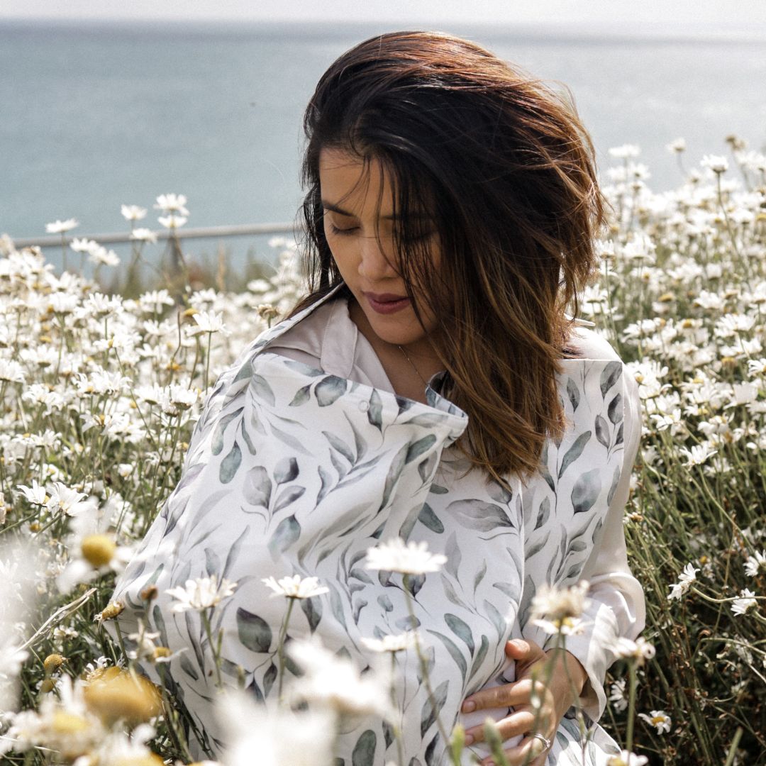 Feeding & Pumping Privacy Cover - Waterleaves - Baby&More