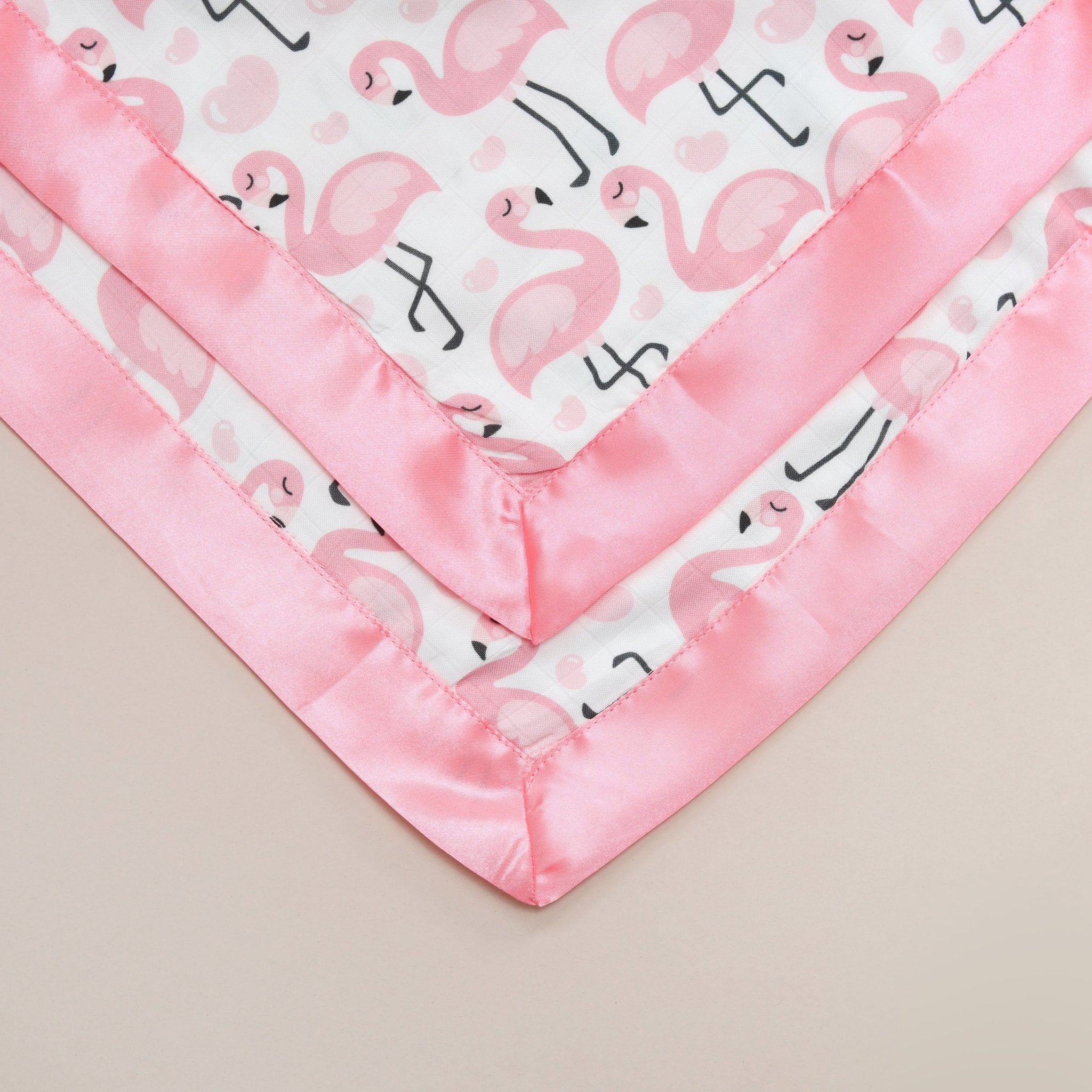 Flamingo Satin Comforter 2 Pack - Pink Satin - Baby&More