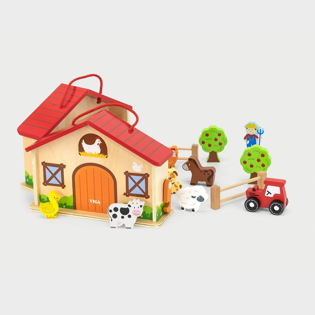 Foldable Farm Playset with Carry Handle - Baby&More