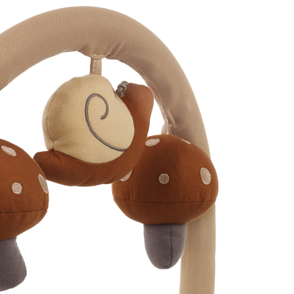 Folding Baby Rocker with Toy Arch & Reversible Newborn Cushion - Grey Star - Baby&More