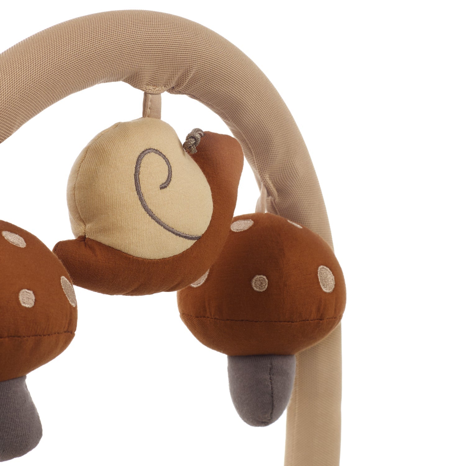 Folding Baby Rocker with Toy Arch & Reversible Newborn Cushion - Sesame - Baby&More