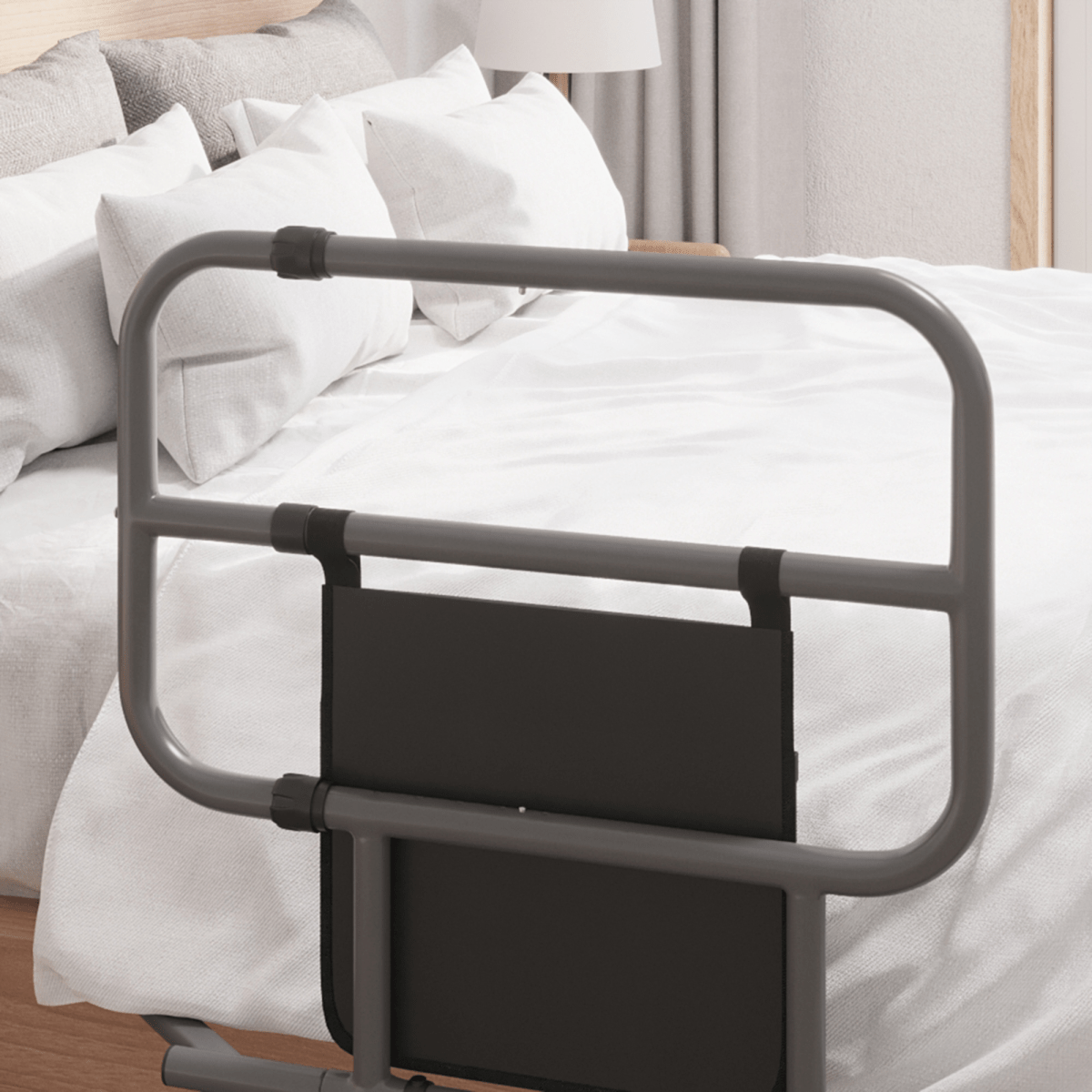 Folding Bed Rail for Elderly / Disabled Adults with Pocket - Baby&More