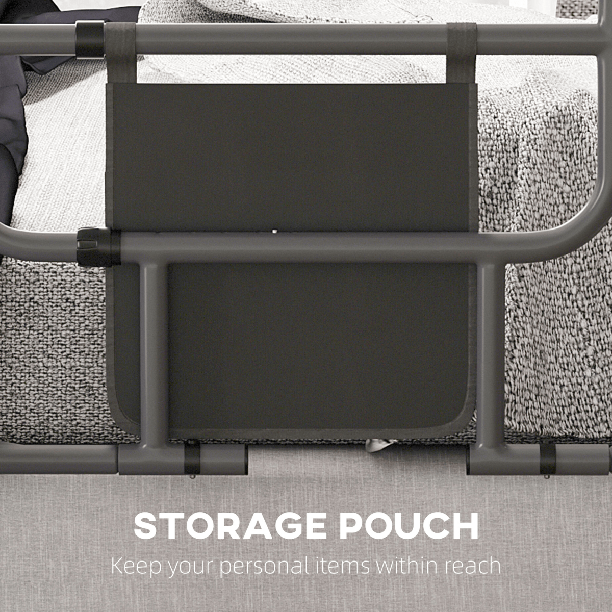 Folding Bed Rail for Elderly / Disabled Adults with Pocket - Baby&More