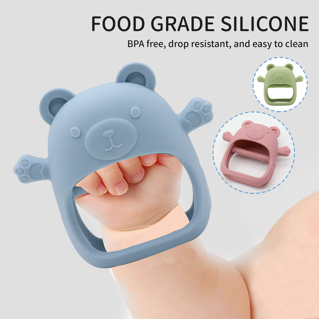 Food Grade Silicone Teething Mitten - 2 Pack - Baby&More