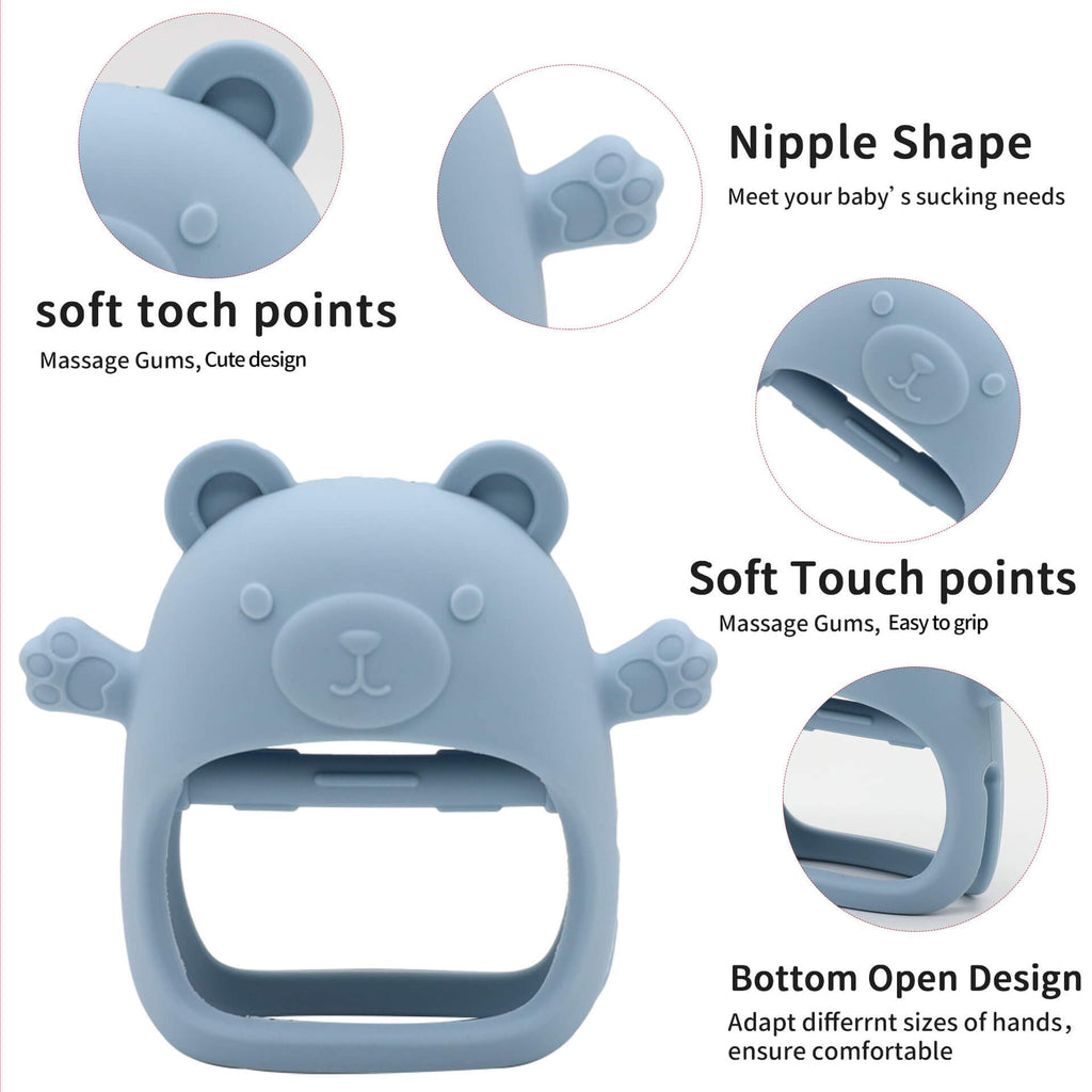 Food Grade Silicone Teething Mitten - 2 Pack - Baby&More
