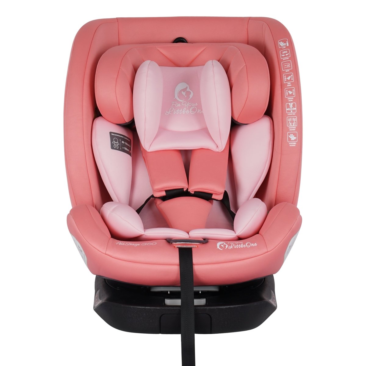 For Your Little One AllStage 360 0/1/2/3 ISOFIX I-Size Car Seat - Blush Rose (Birth-12 Years)