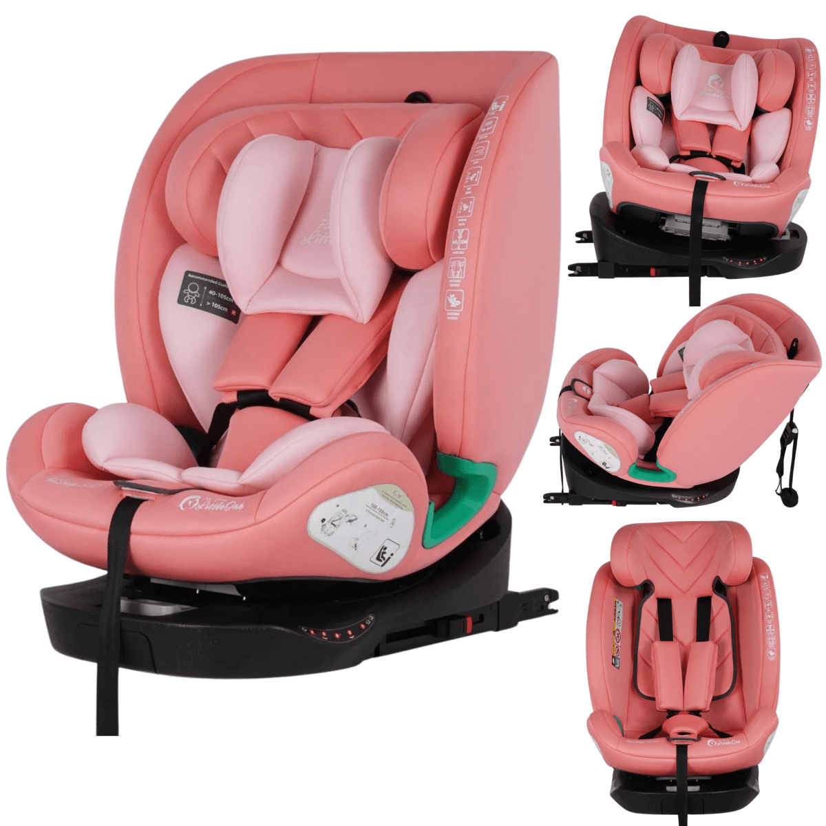 For Your Little One AllStage 360 0/1/2/3 ISOFIX I-Size Car Seat - Blush Rose (Birth-12 Years)