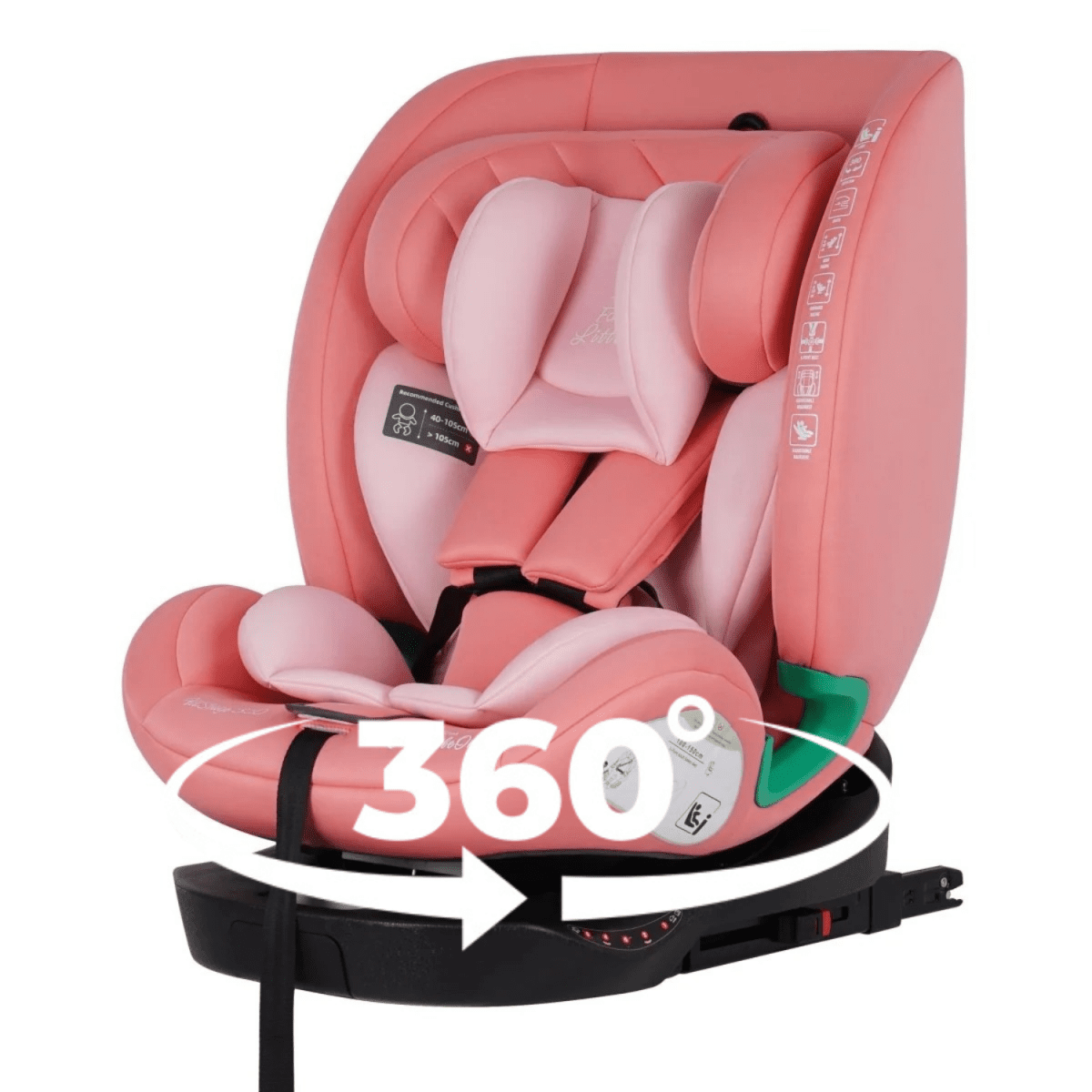 For Your Little One AllStage 360 0/1/2/3 ISOFIX I-Size Car Seat - Blush Rose (Birth-12 Years) - Baby&More