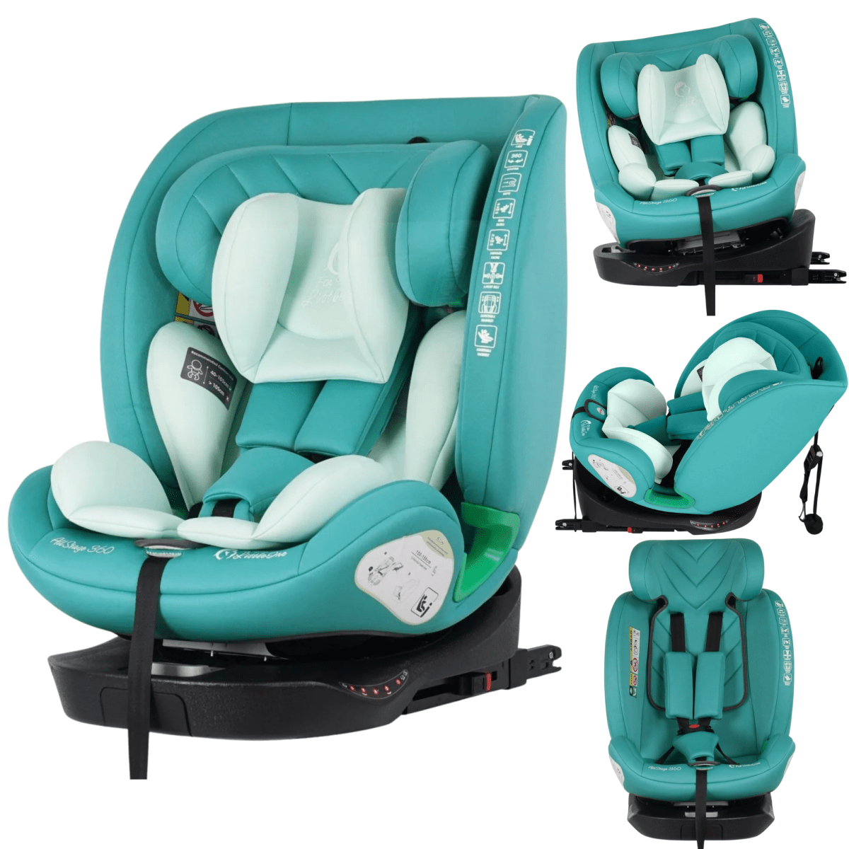 For Your Little One AllStage 360 0/1/2/3 ISOFIX I-Size Car Seat - Sage Teal (Birth-12 Years) - Baby&More
