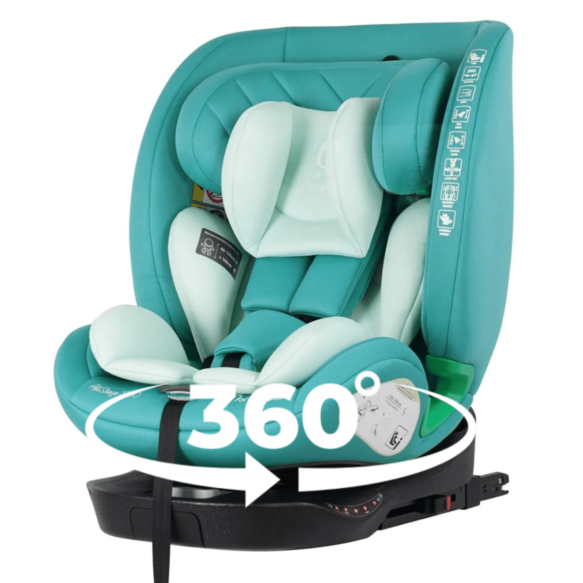 For Your Little One AllStage 360 0/1/2/3 ISOFIX I-Size Car Seat - Sage Teal (Birth-12 Years) - Baby&More