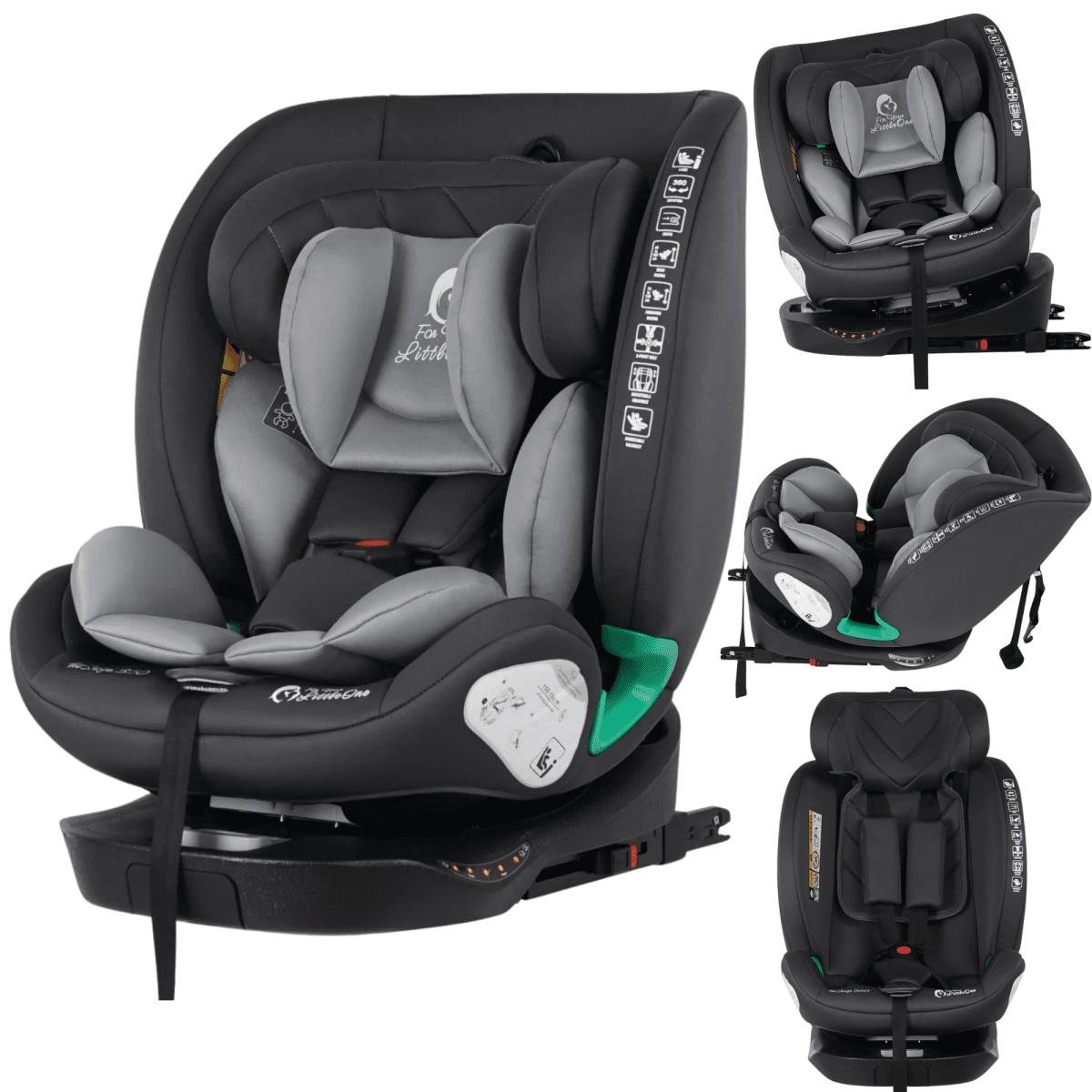 For Your Little One AllStage 360 0/1/2/3 ISOFIX I-Size Car Seat - Slate Mist (Birth-12 Years) - Baby&More