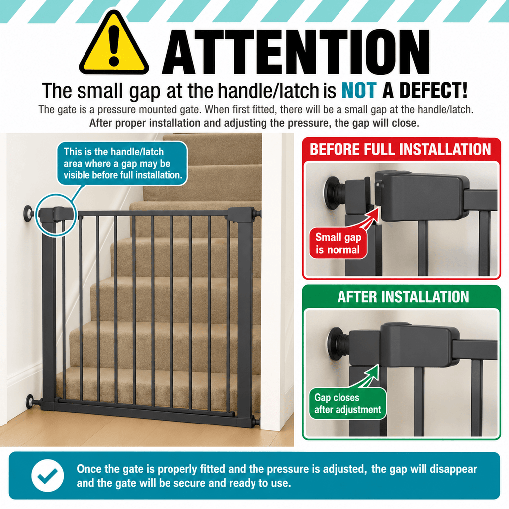 For Your Little One Baby Safety Stair Gate Pressure Fit - Extra Wide - 2 Pack - Baby&More