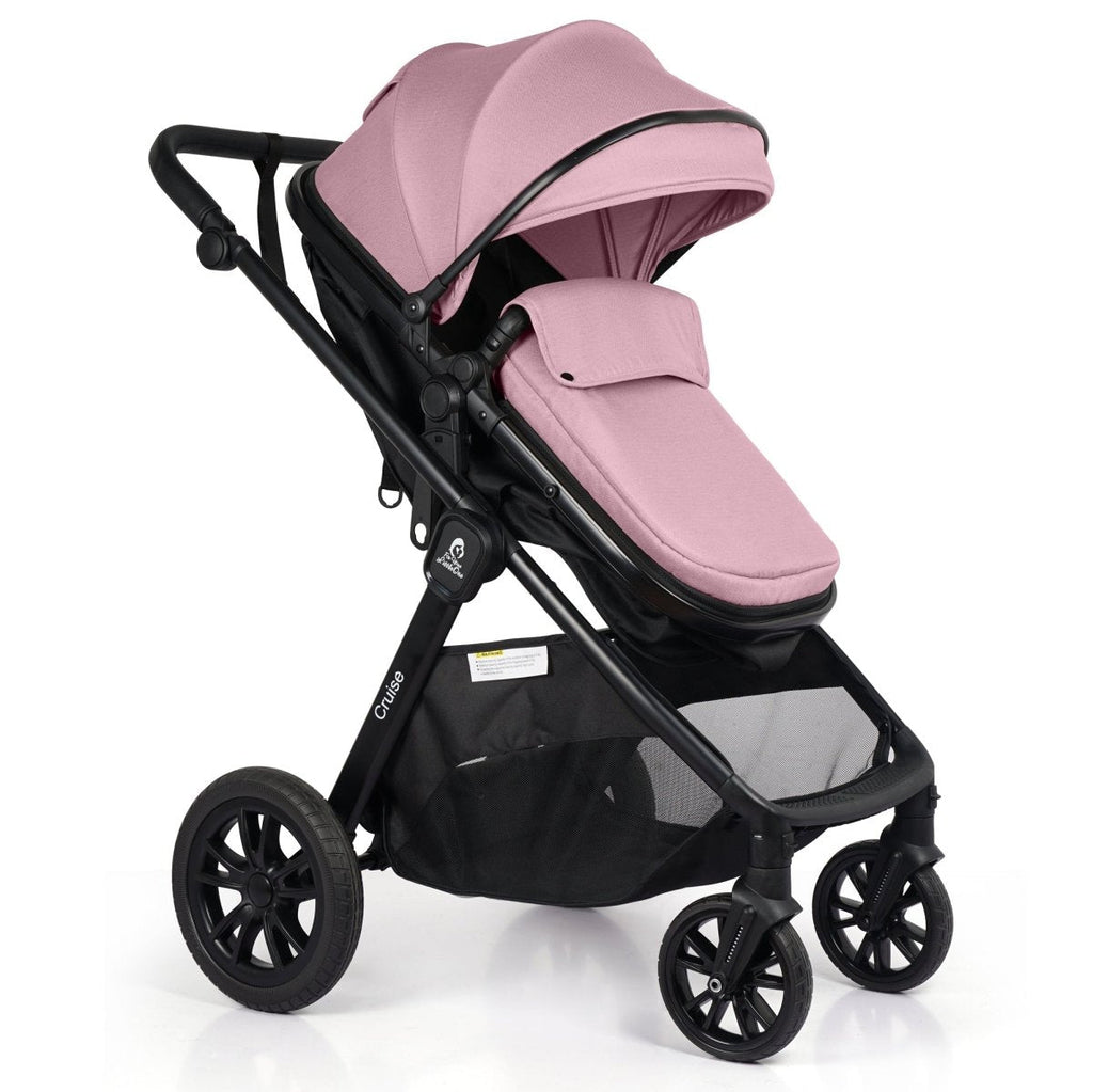 For Your Little One Cruise 3 In 1 Travel System With Car Seat - Blush Rose (Free Cupholder And Seat Liner Included!) - Baby&More