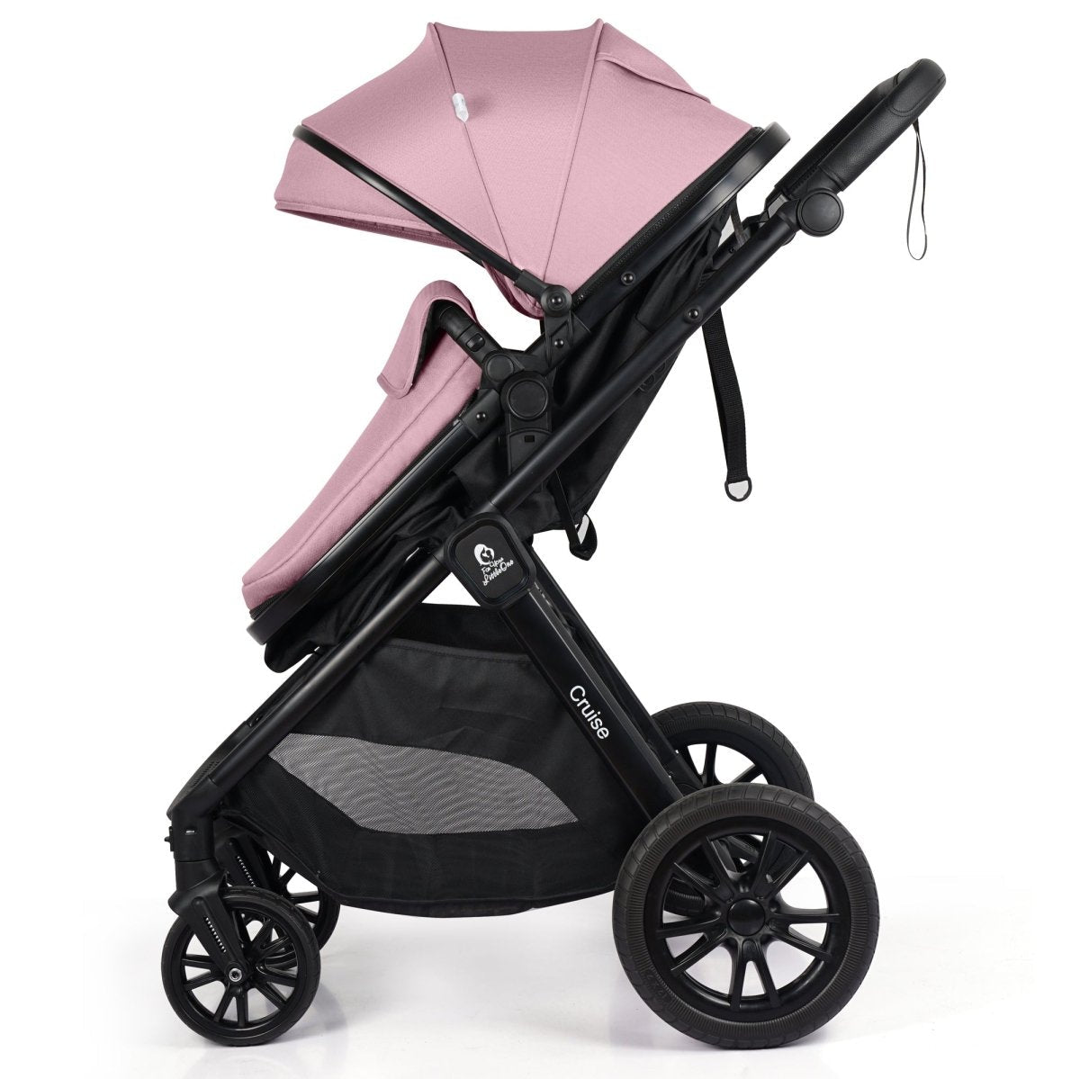 For Your Little One Cruise 3 In 1 Travel System With Car Seat - Blush Rose (Free Cupholder And Seat Liner Included!) - Baby&More