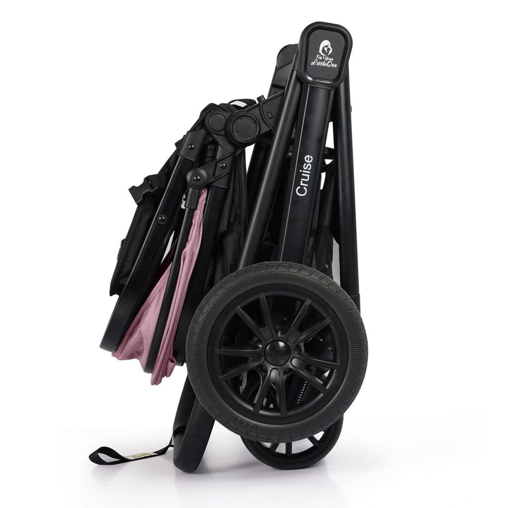 For Your Little One Cruise 3 In 1 Travel System With Car Seat - Blush Rose (Free Cupholder And Seat Liner Included!) - Baby&More