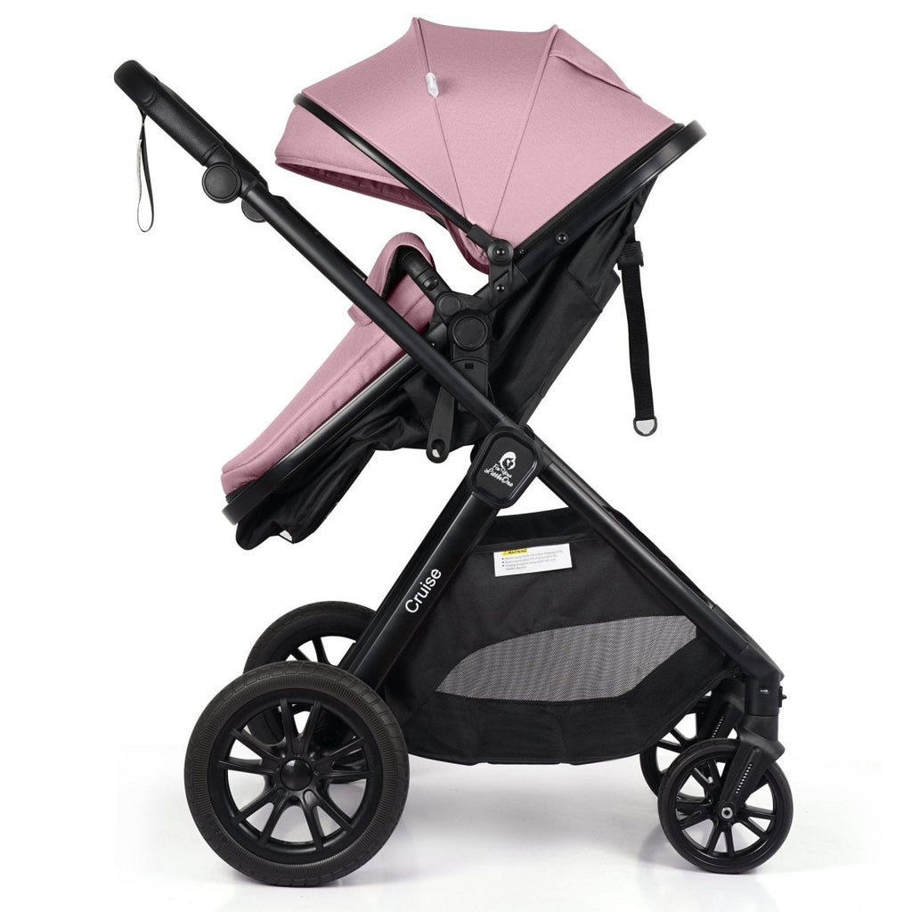 For Your Little One Cruise 3 In 1 Travel System With Car Seat - Blush Rose (Free Cupholder And Seat Liner Included!) - Baby&More