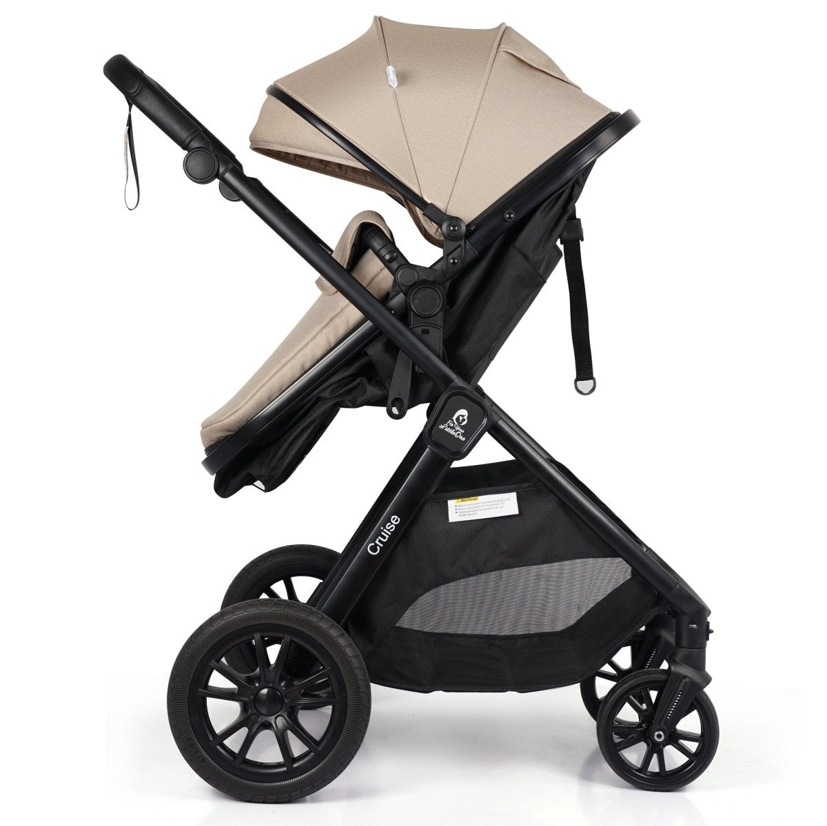 For Your Little One Cruise 3 In 1 Travel System With Car Seat - Dune Beige (Free Cupholder And Seat Liner Included!) - Baby&More