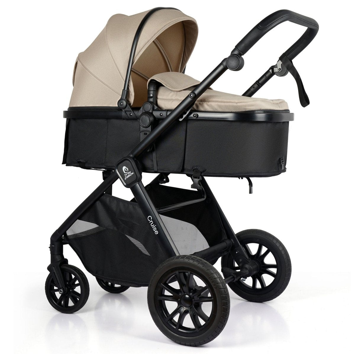 For Your Little One Cruise 3 In 1 Travel System With Car Seat - Dune Beige (Free Cupholder And Seat Liner Included!) - Baby&More