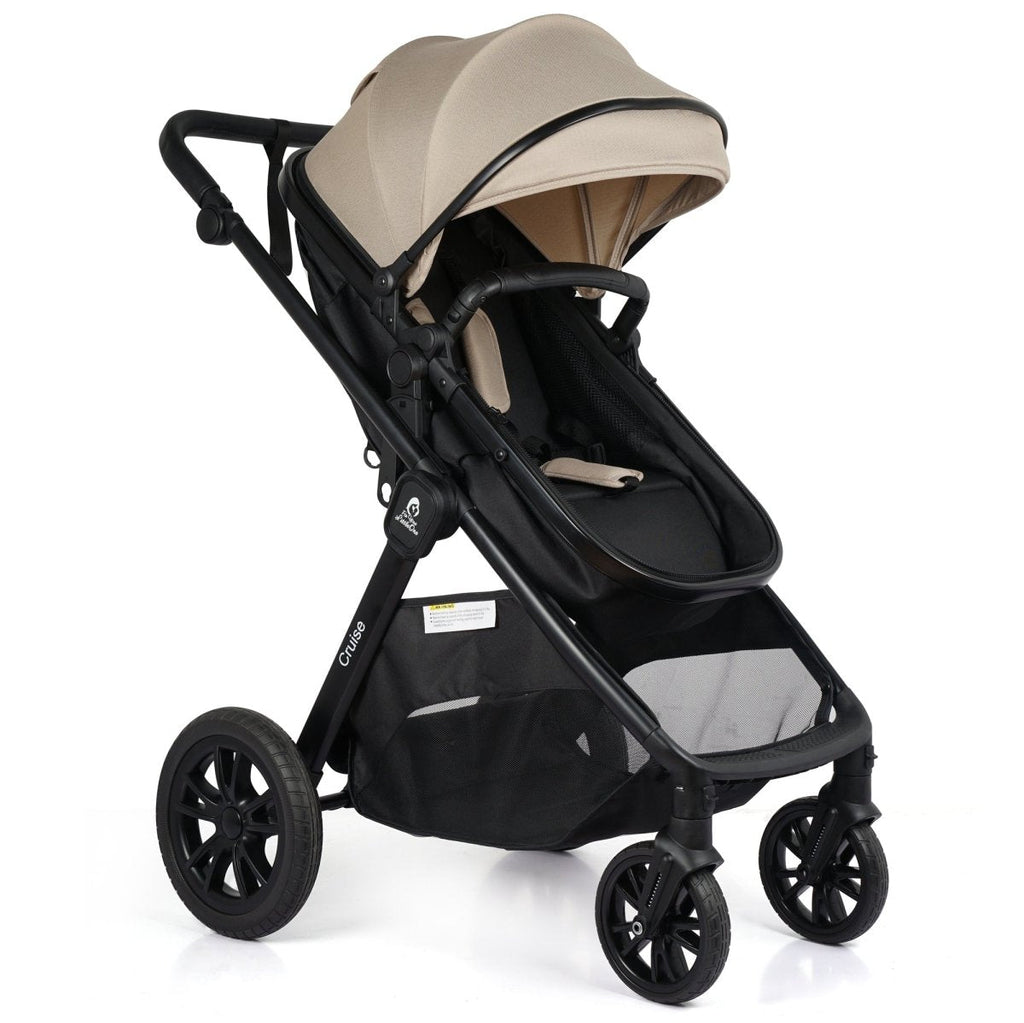 For Your Little One Cruise 3 In 1 Travel System With Car Seat - Dune Beige (Free Cupholder And Seat Liner Included!) - Baby&More
