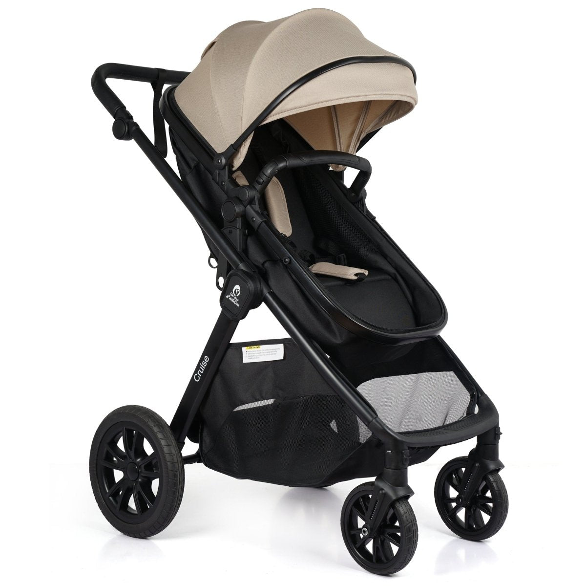 For Your Little One Cruise 3 In 1 Travel System With Car Seat - Dune Beige (Free Cupholder And Seat Liner Included!) - Baby&More