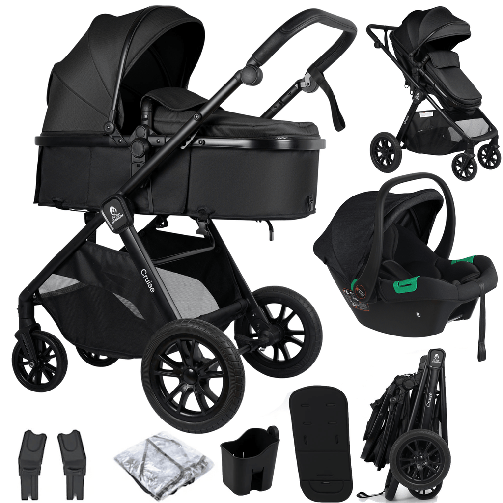 For Your Little One Cruise 3 In 1 Travel System With Car Seat - Eclipse Black - Baby&More