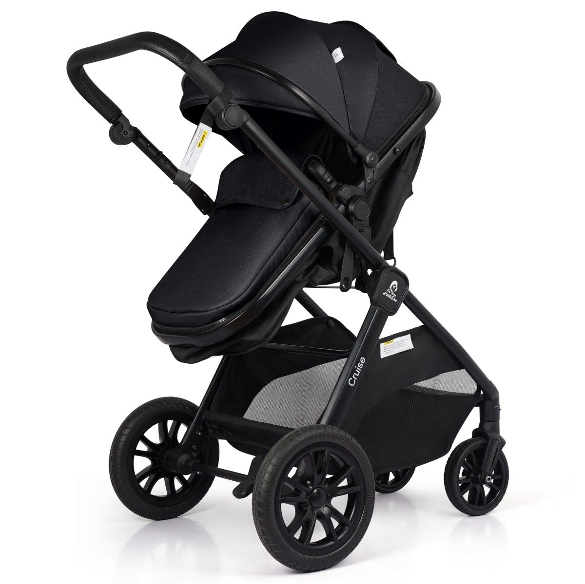 For Your Little One Cruise 3 In 1 Travel System With Car Seat And ISOFIX Base - Eclipse Black
