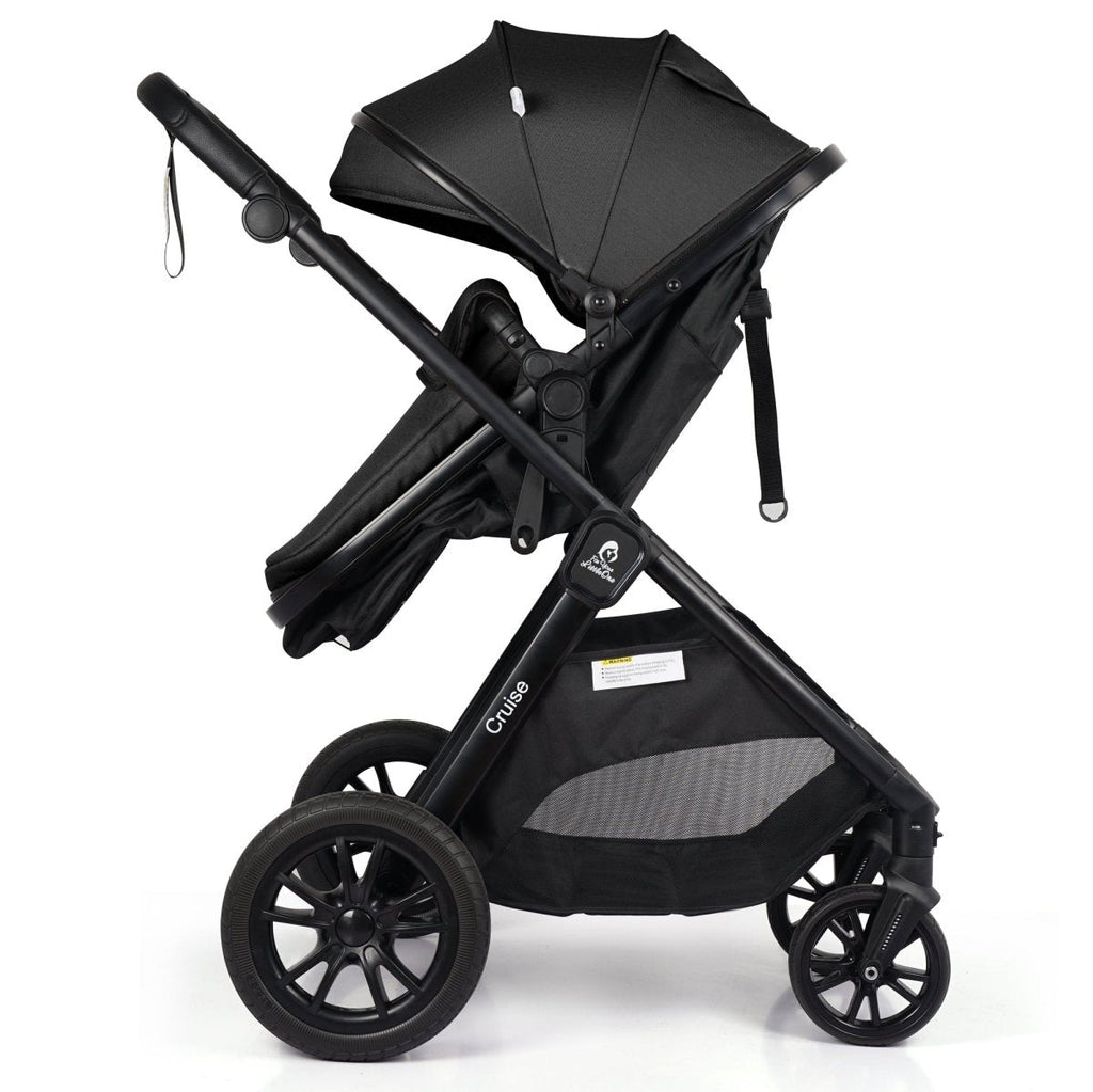 For Your Little One Cruise 3 In 1 Travel System With Car Seat And ISOFIX Base - Eclipse Black