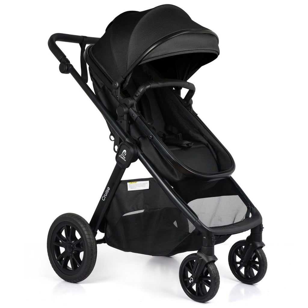 For Your Little One Cruise 3 In 1 Travel System With Car Seat And ISOFIX Base - Eclipse Black