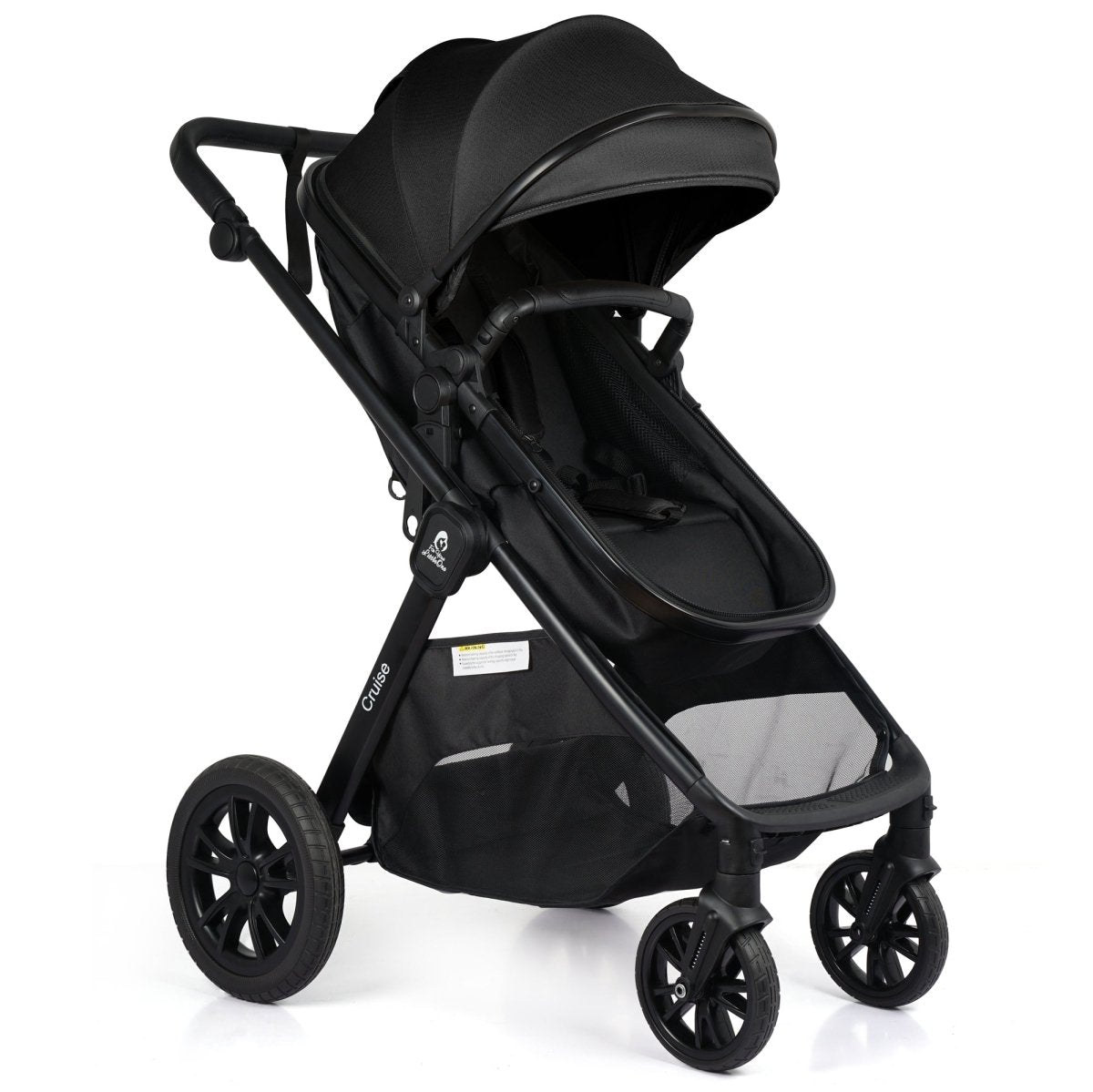 For Your Little One Cruise 3 In 1 Travel System With Car Seat And ISOFIX Base - Eclipse Black