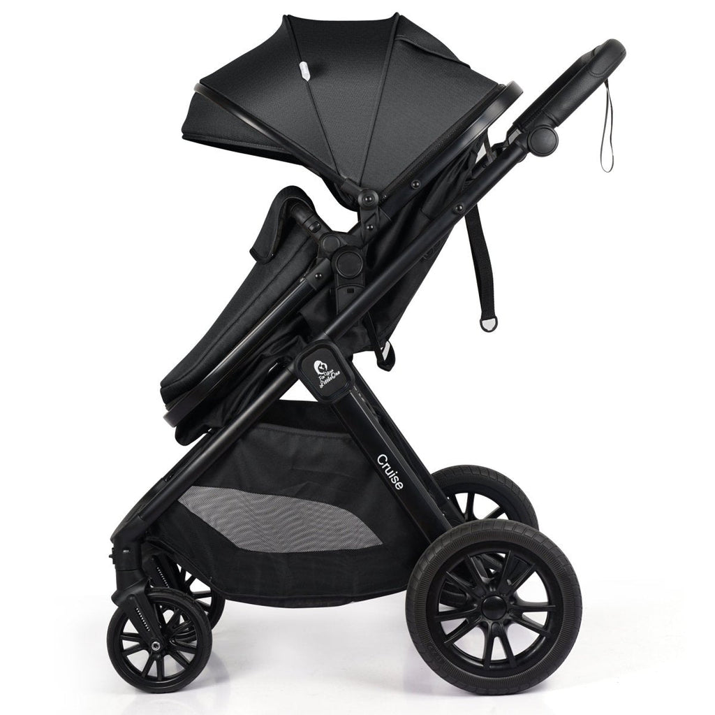 For Your Little One Cruise 3 In 1 Travel System With Car Seat And ISOFIX Base - Eclipse Black