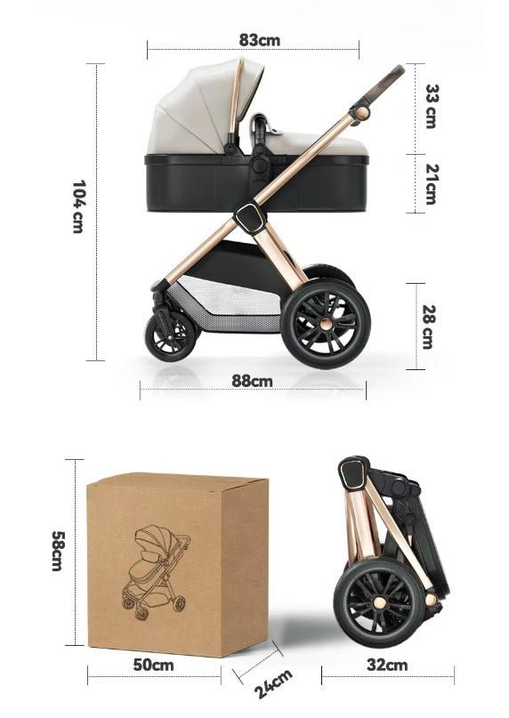 For Your Little One Cruise 3 In 1 Travel System With Car Seat And ISOFIX Base - Blush Rose