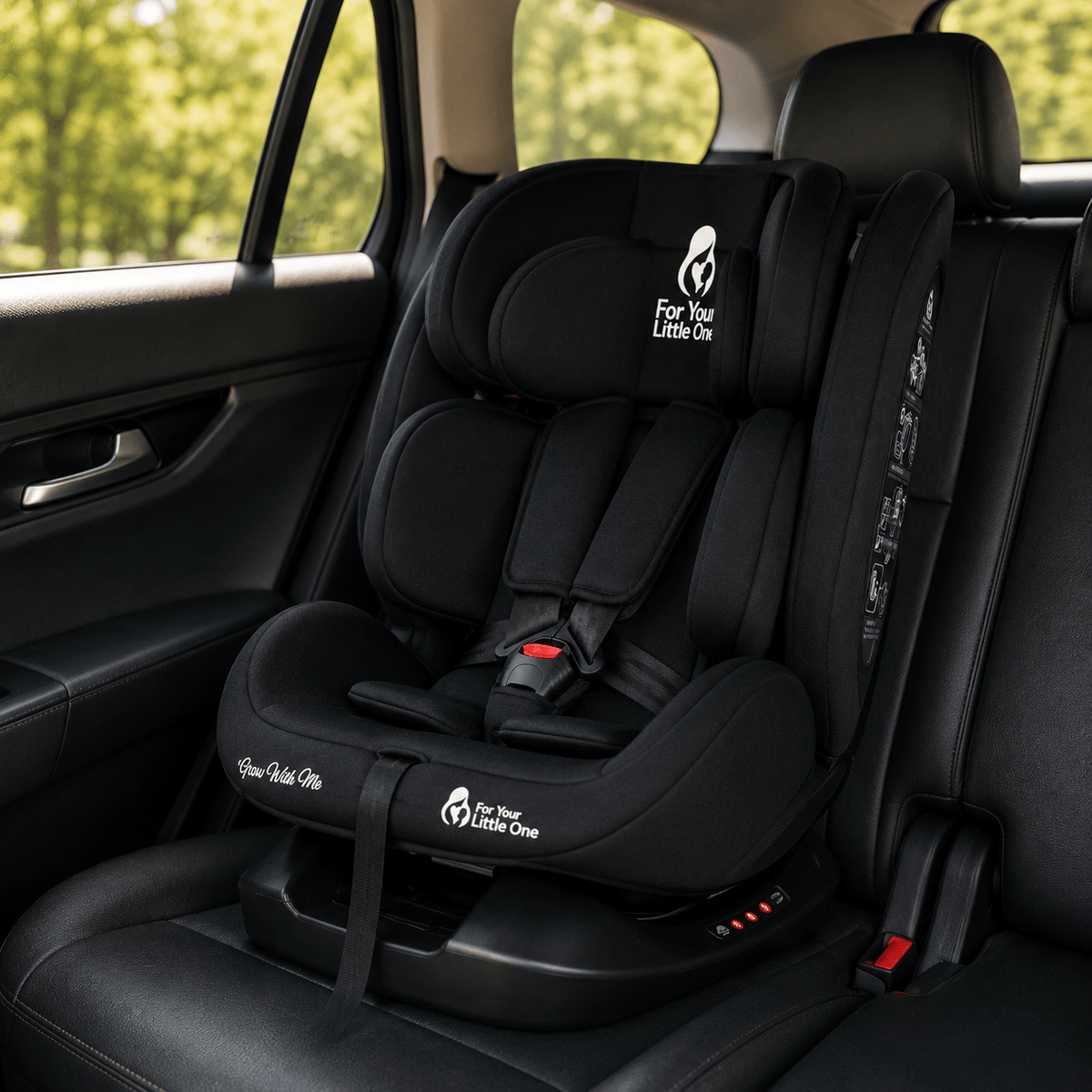 For Your Little One GrowWithMe 0/1/2/3 i-Size Car Seat - Midnight Black (Birth-12 Years) - Baby&More