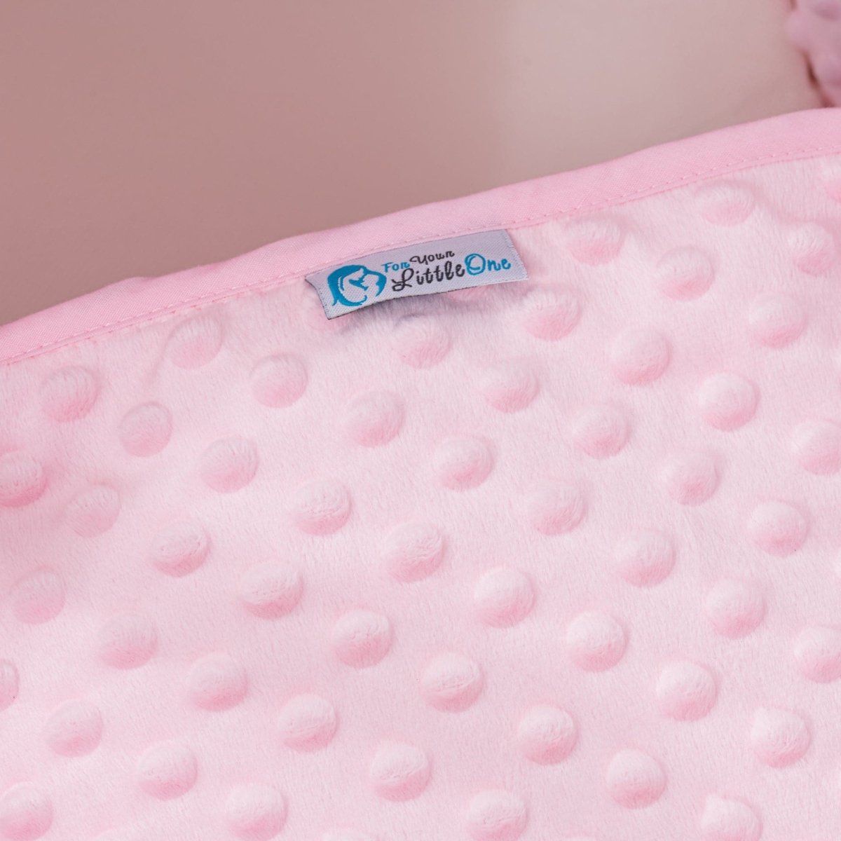 For Your Little One Pod Moses Basket Bedding Set - Pink Dimple (Basket Not Included!) - Baby&More