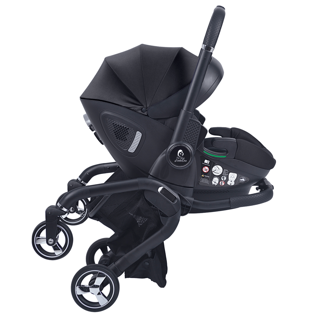 For Your Little One Qubi Infant Car Seat Stroller & Base - Eclipse Black