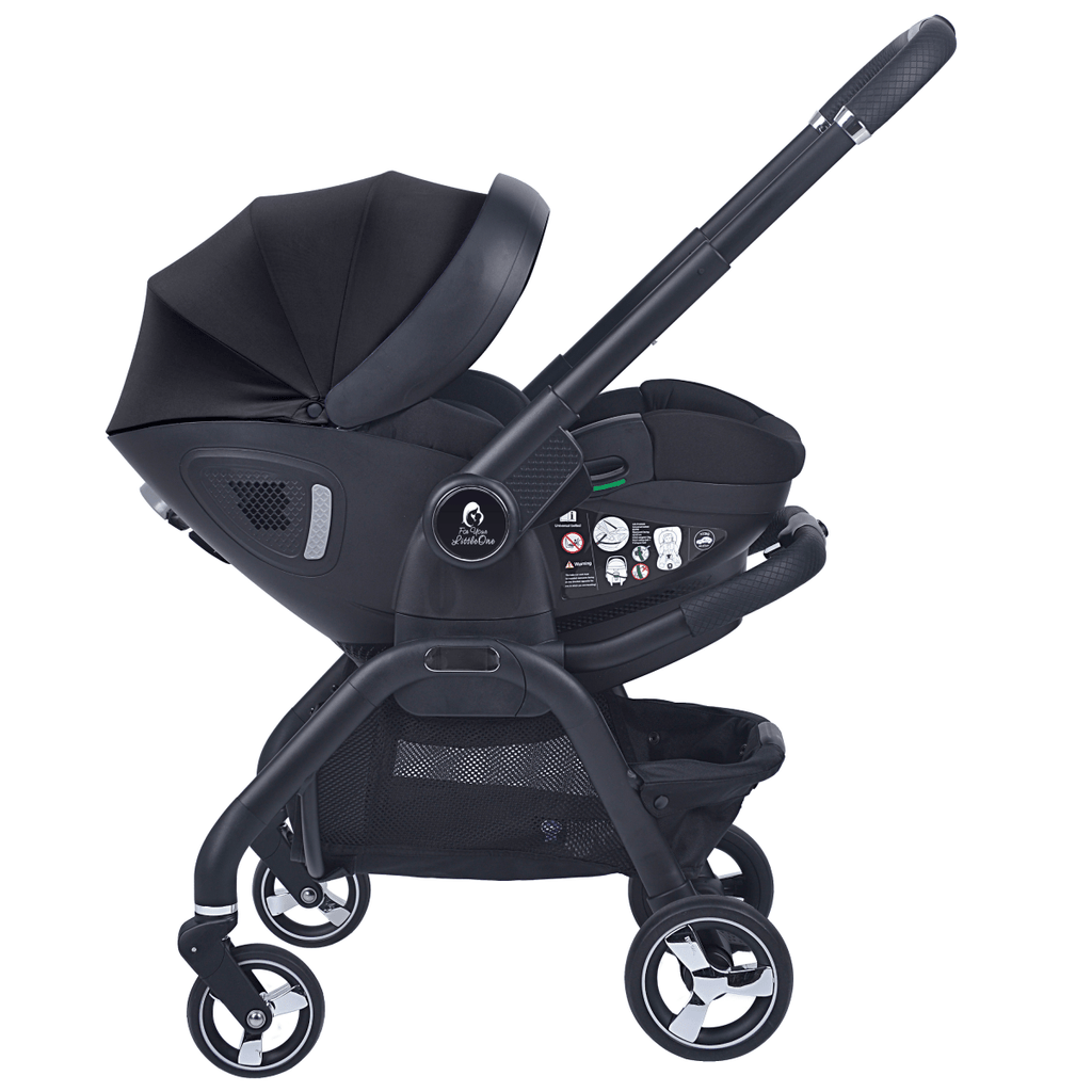 For Your Little One Qubi Infant Car Seat Stroller & Base - Eclipse Black