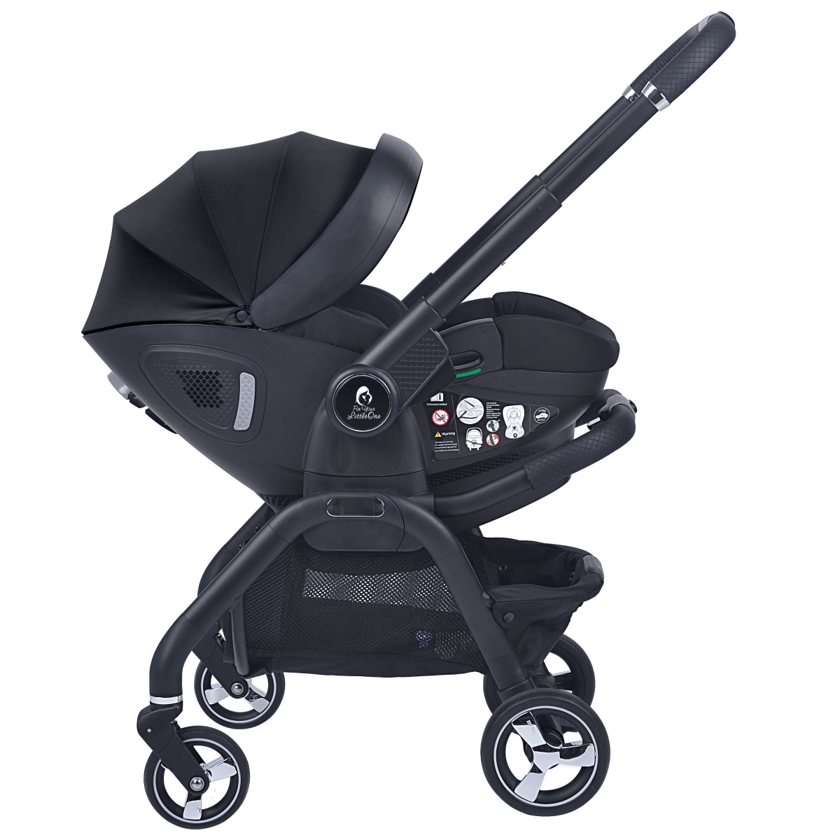 For Your Little One Qubi Infant Car Seat Stroller & Base - Eclipse Black