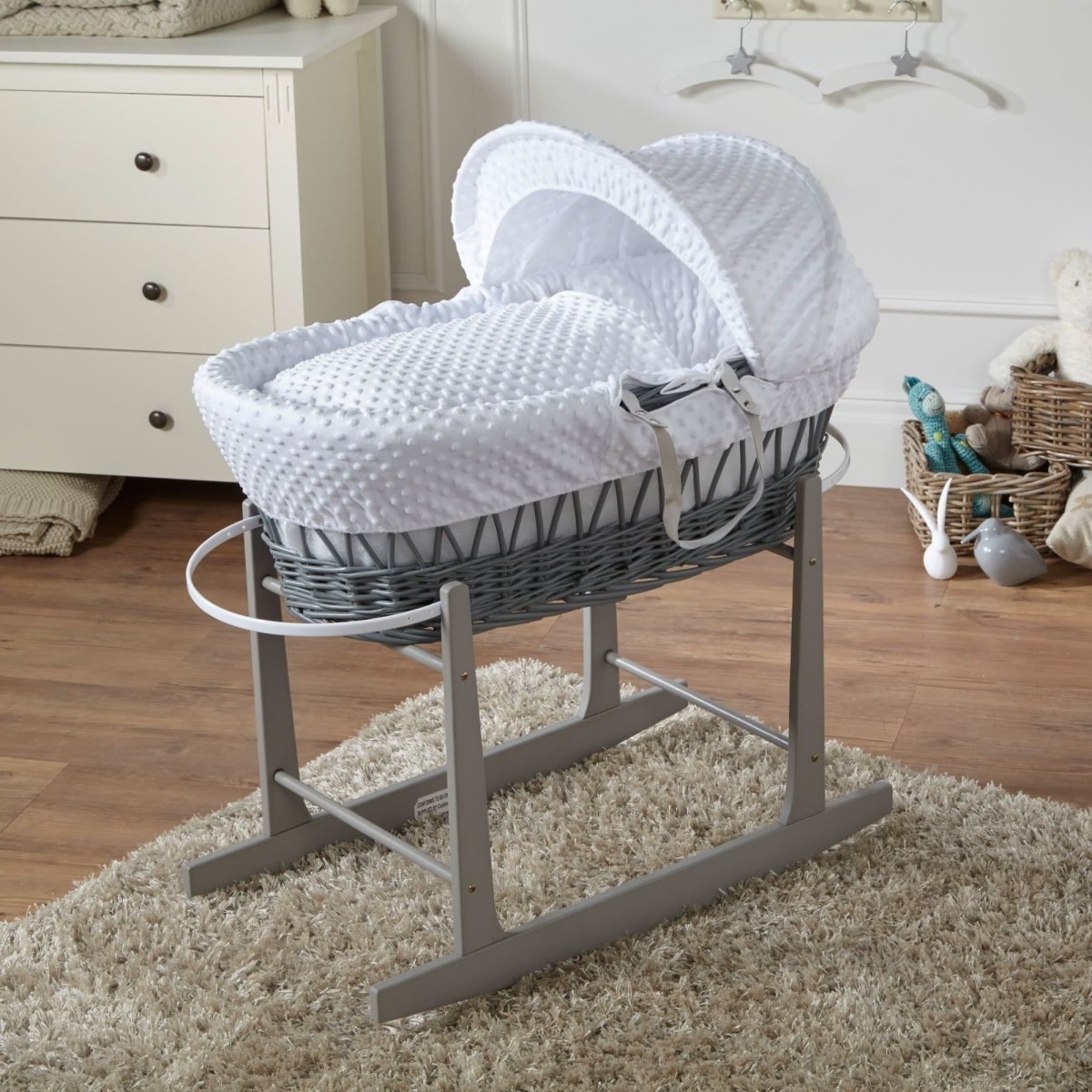 For Your Little One Wicker Moses Basket With Stand and Bedding - Baby&More
