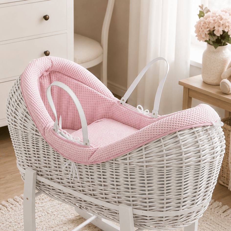 For Your Little One Wicker Pod Baby Deluxe Moses Basket with Bedding Set - No stand included - Baby&More