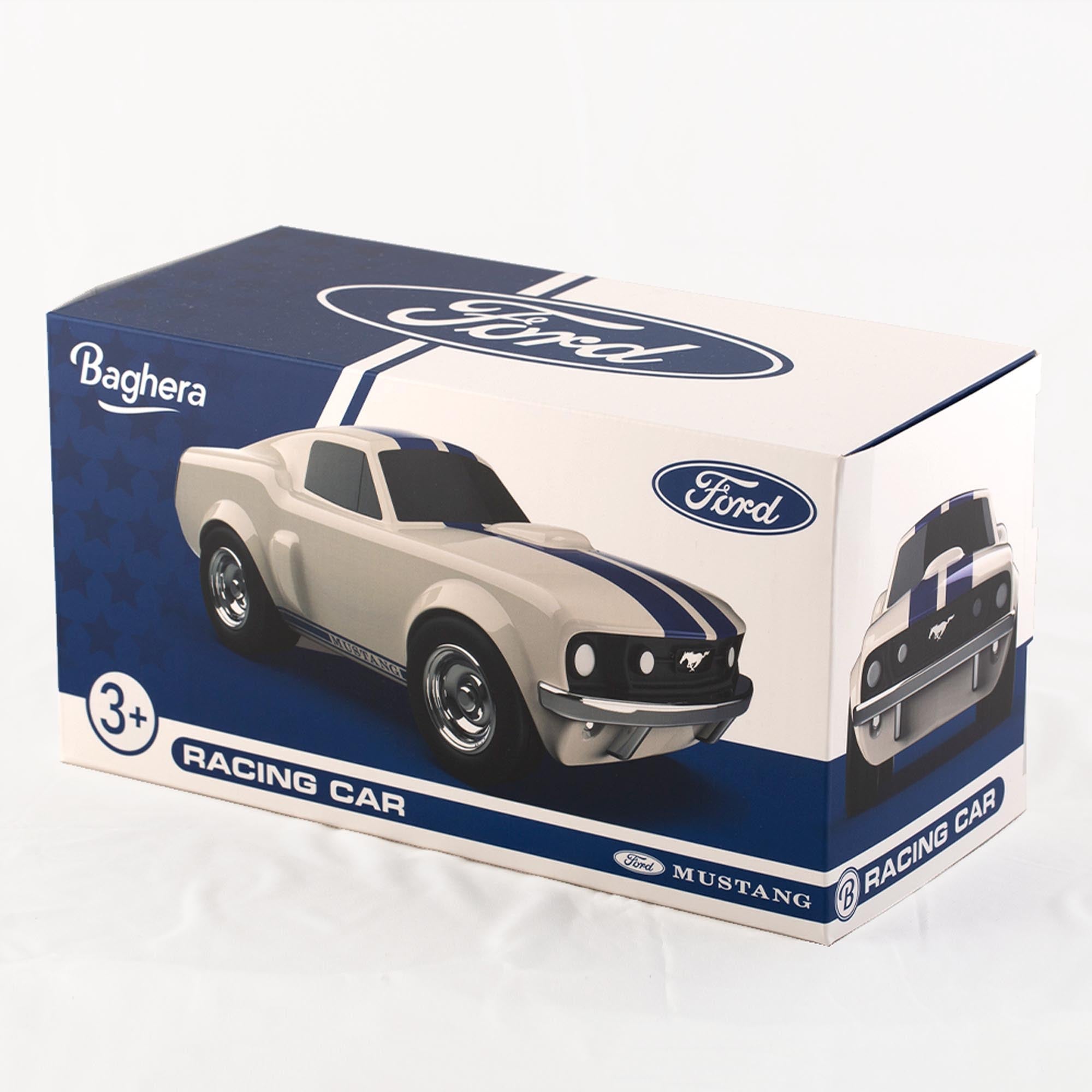 Ford Mustang Racing Car Ivory White Toy Car - Baby&More