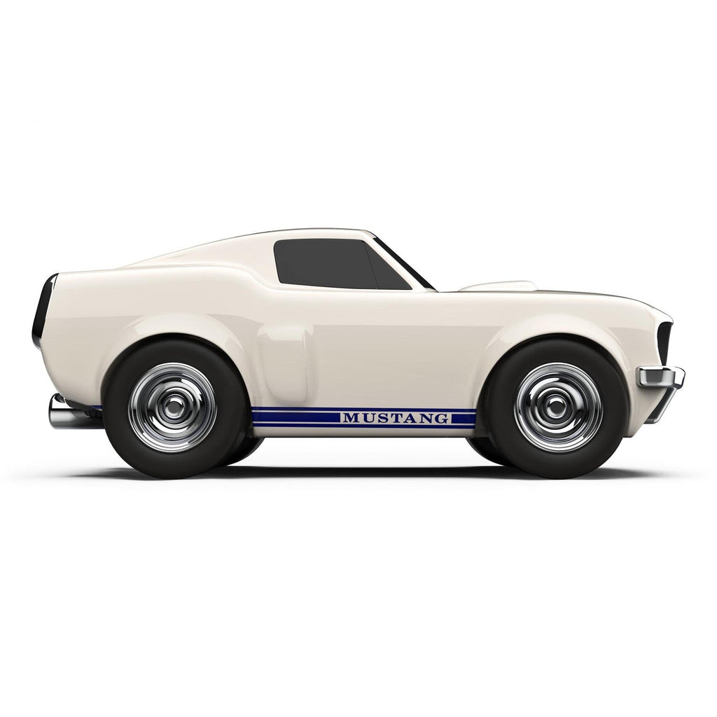 Ford Mustang Racing Car Ivory White Toy Car - Baby&More