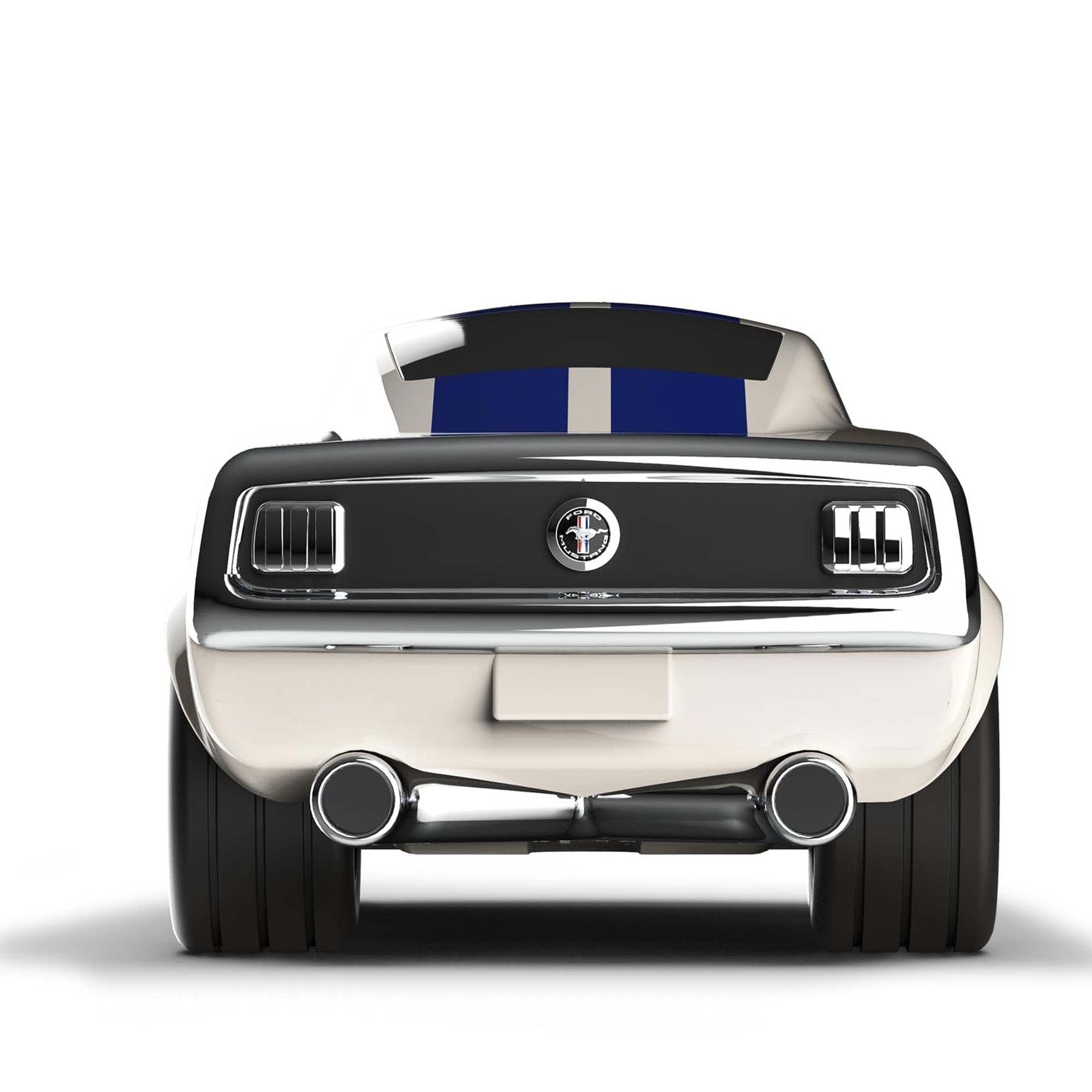Ford Mustang Racing Car Ivory White Toy Car - Baby&More