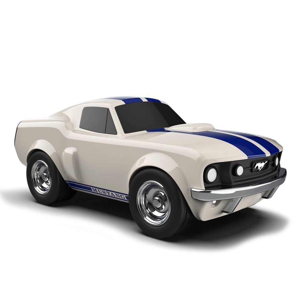 Ford Mustang Racing Car Ivory White Toy Car - Baby&More