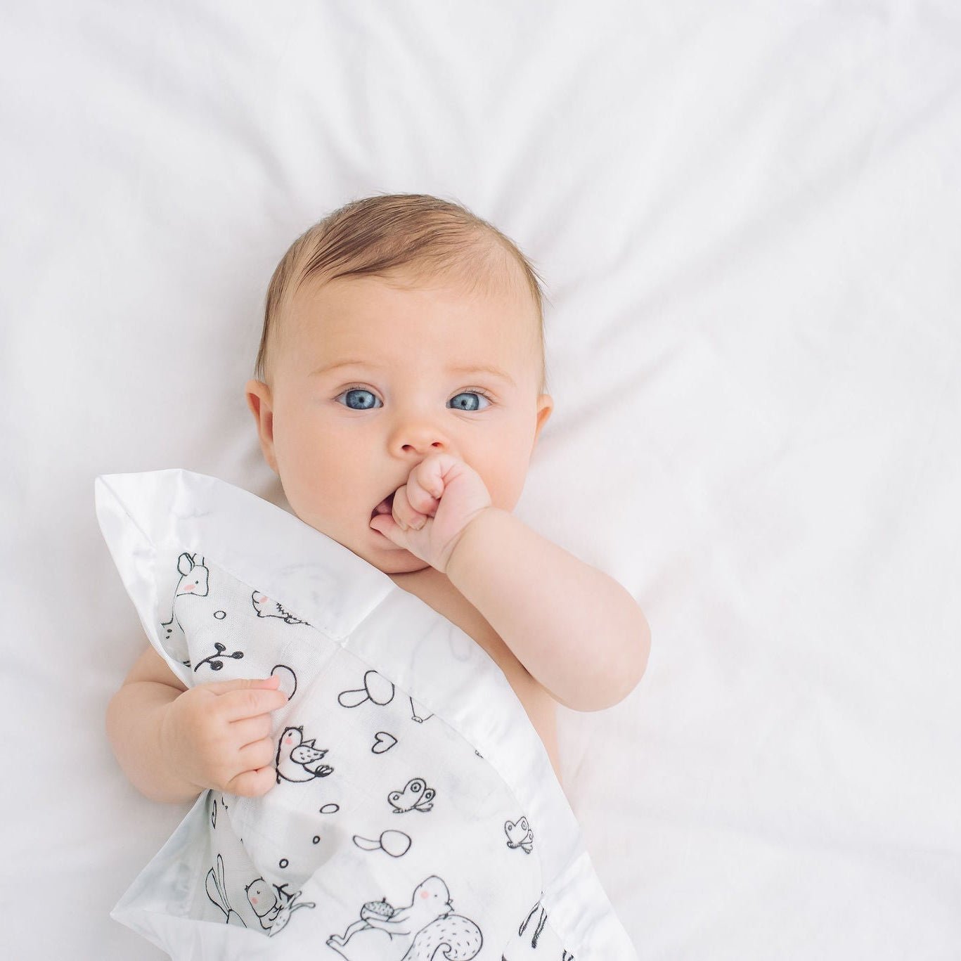 Forest Animal Satin Comforter 2 Pack - White Satin - Baby&More