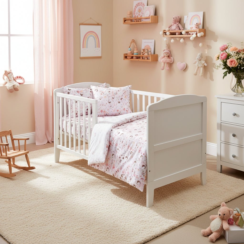 FORREST 3 Piece Organic Reversible Cot Bed Set – Fairy - Baby&More