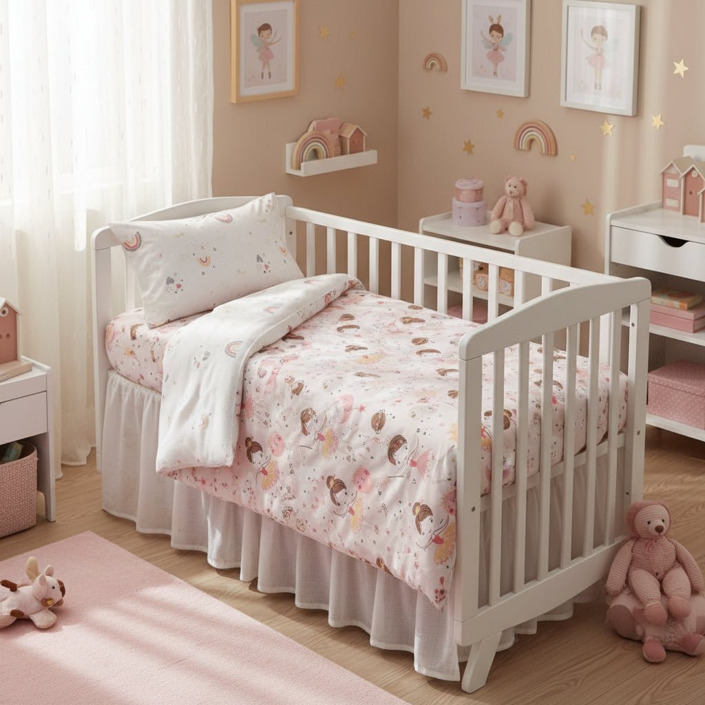 FORREST 3 Piece Organic Reversible Cot Bed Set – Fairy - Baby&More