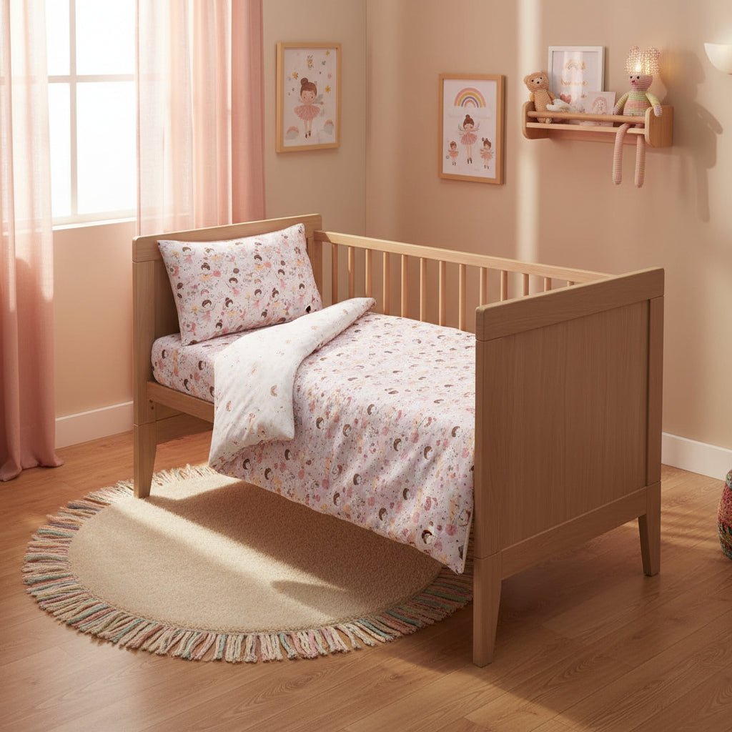 FORREST 3 Piece Organic Reversible Cot Bed Set – Fairy - Baby&More
