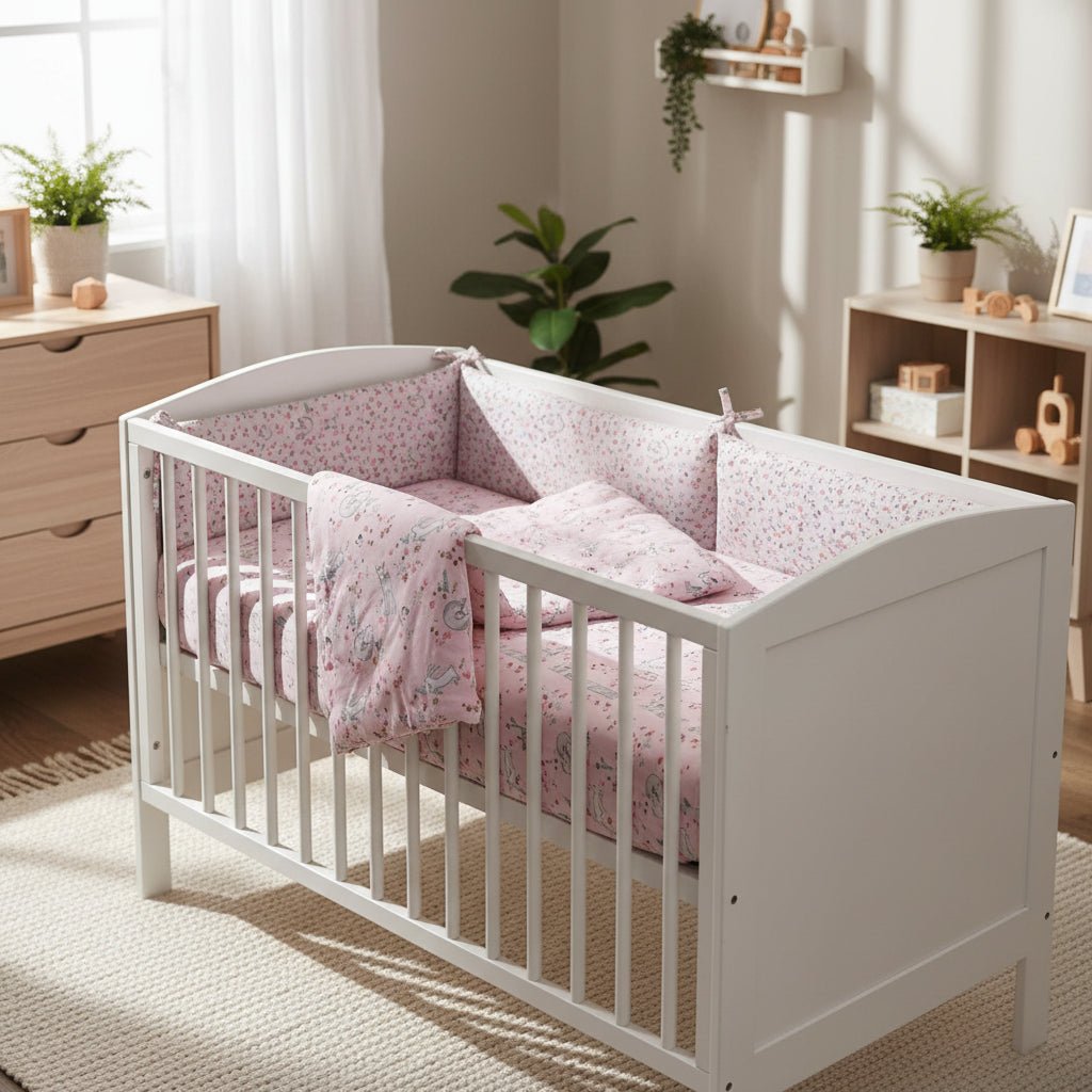 FORREST 3 Piece Organic Reversible Cot Bed Set - Meadowland - Baby&More